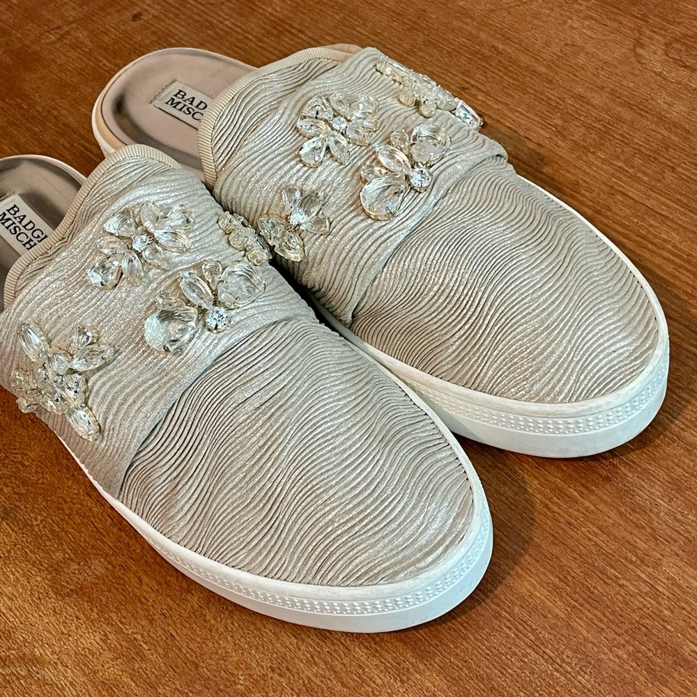 SOLDBadgley Mischka Seline Embelished Mule Slide Sneaker Size 9 - Picture 9 of 15